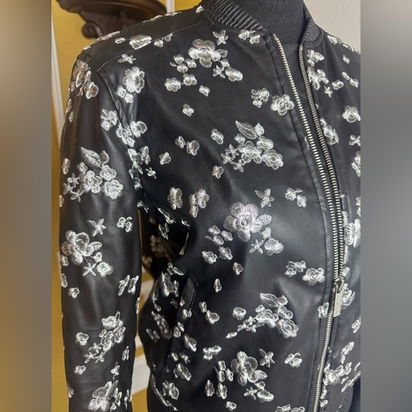Michael Kors Sakura Embroidered Black Jacket - Picture 3 of 16